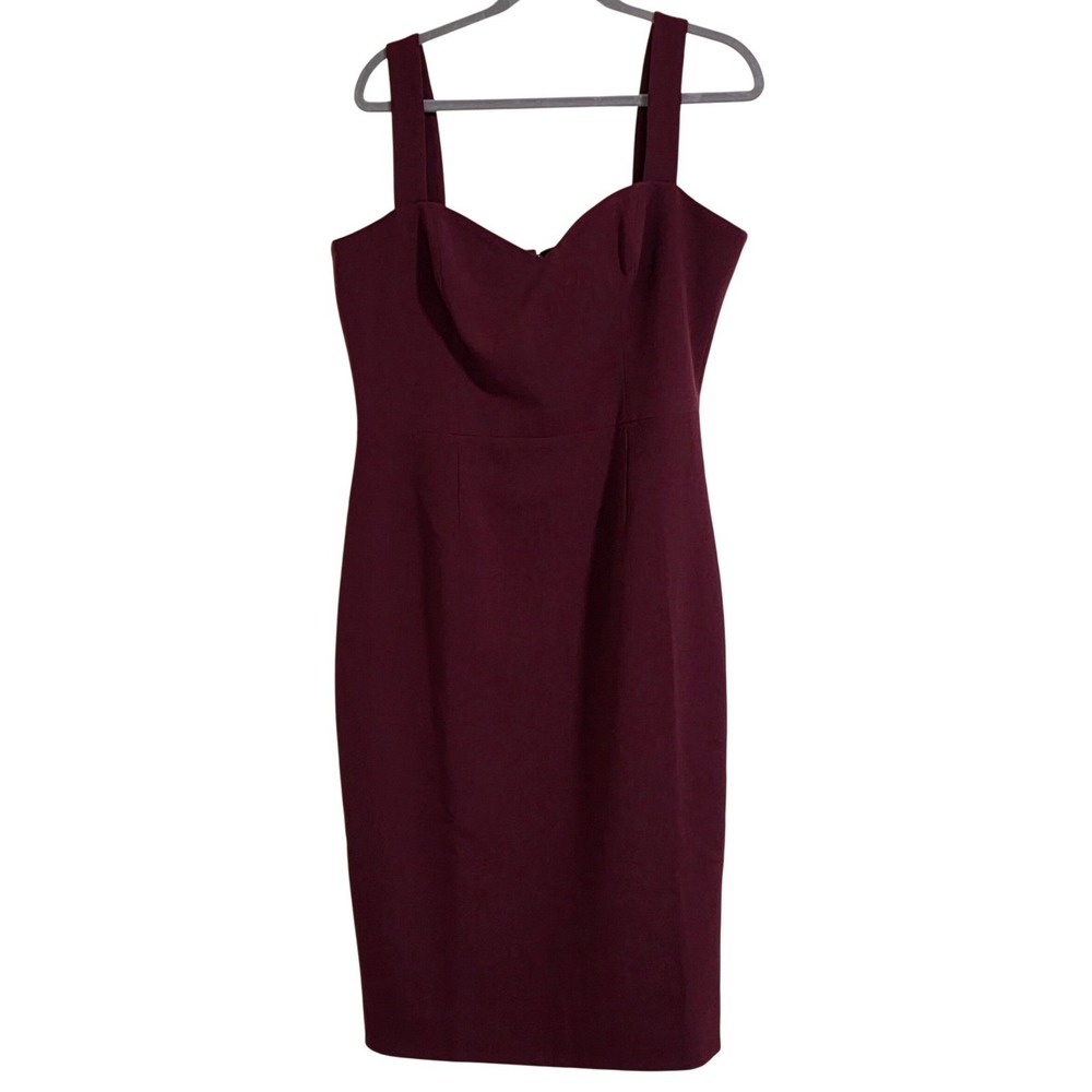 Dress the Population Nicole Dress Women's Size XXL Red Burgundy Sheath NWOT